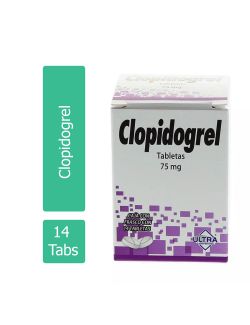 Clopidogrel 75 mg. 14 Tabletas