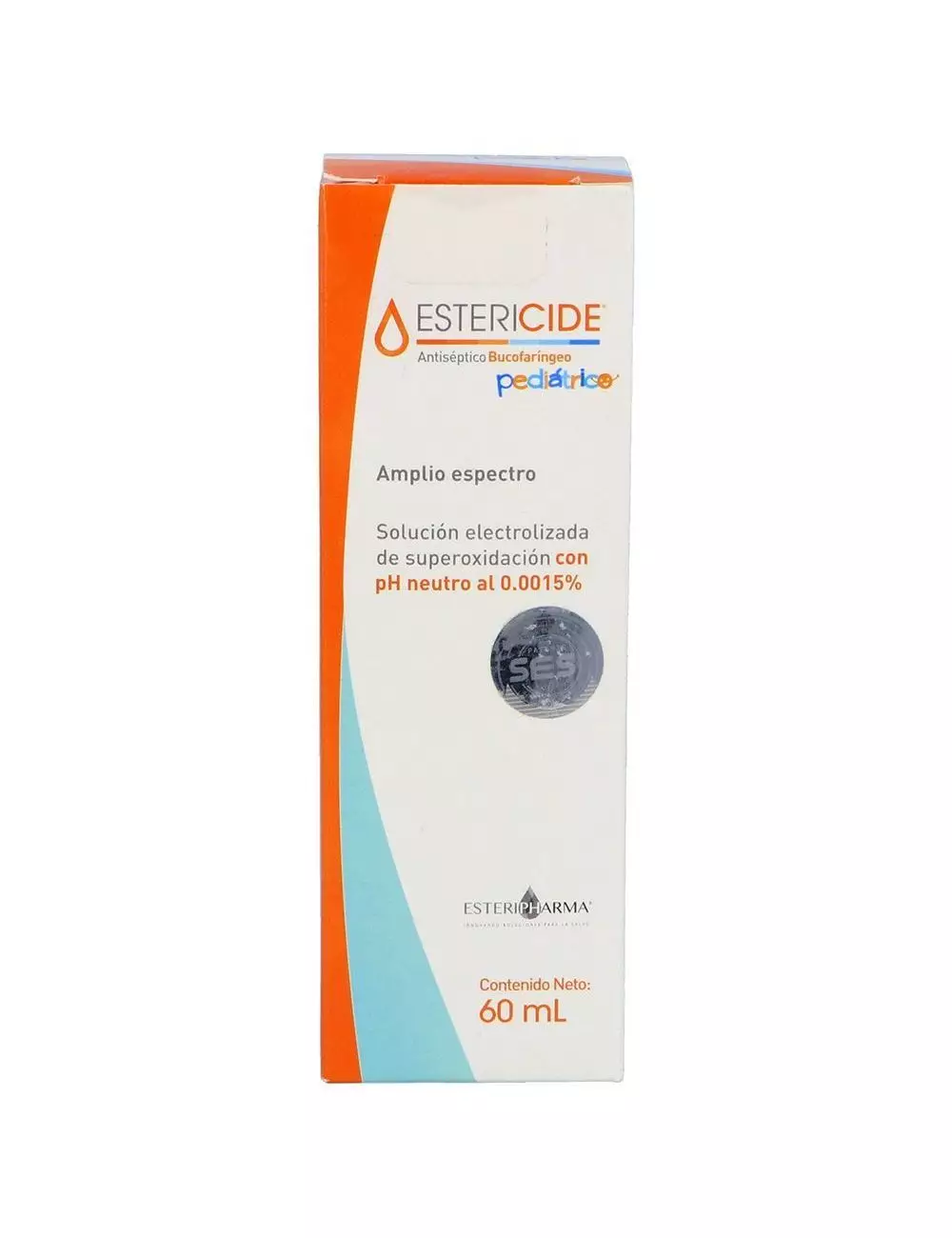 Estericide Antiséptico Bucofaríngeo Solución Pediátrica Caja Con Frasco 60 mL