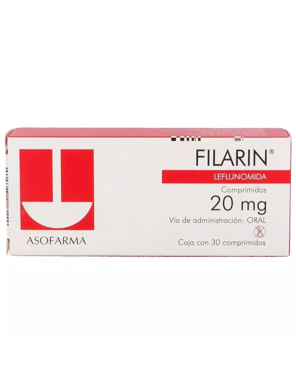 Filarin 20 mg Caja Con 30 Comprimidos