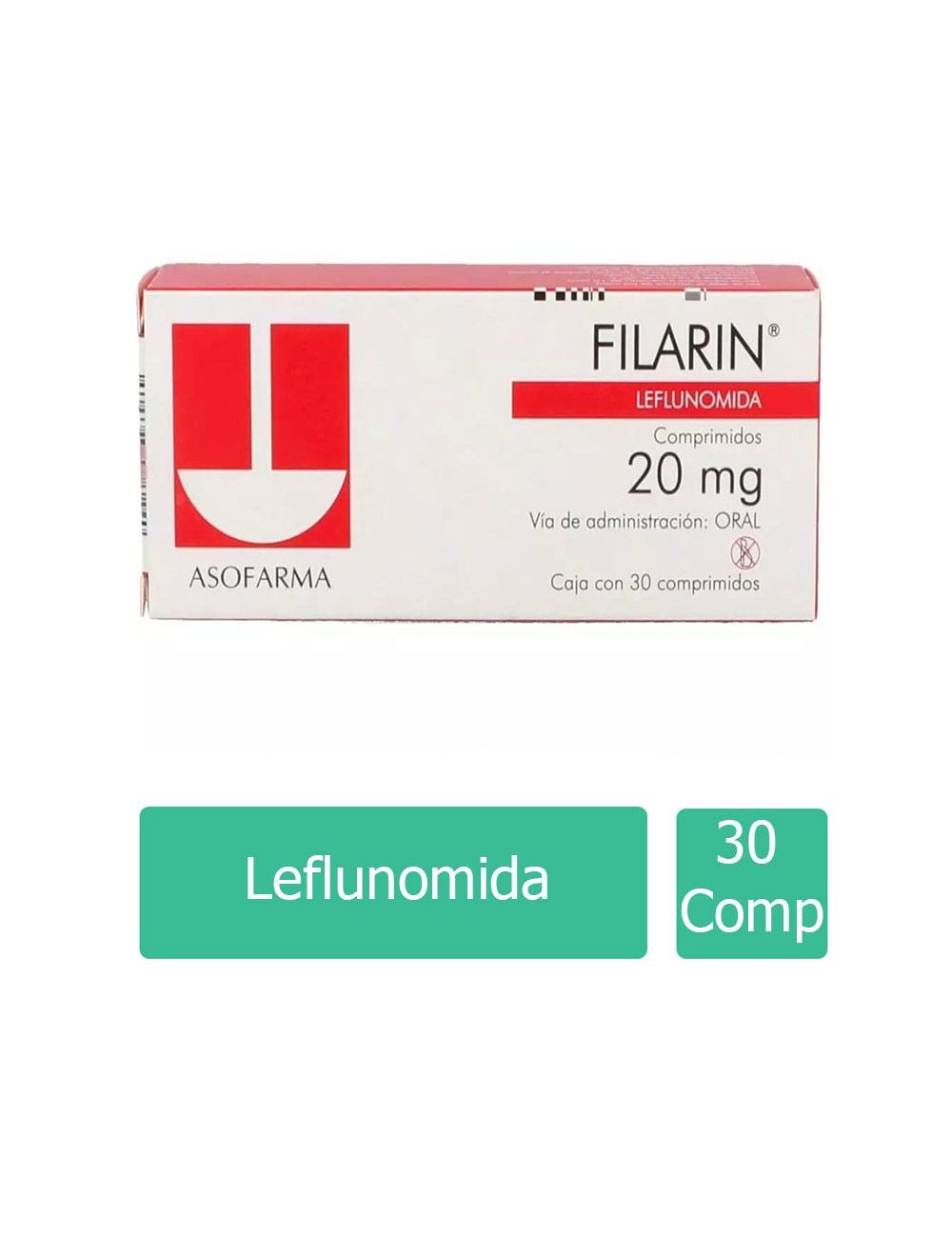 Filarin 20 mg Caja Con 30 Comprimidos