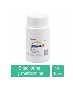 Janumet XR 100 mg/1000 mg Con 14 Tabletas
