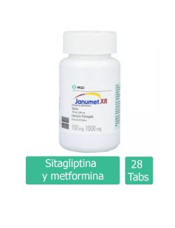 Janumet XR 100 / 1000 mg Frasco Con 28 Tabletas