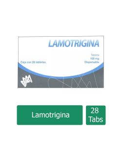 Lamotrigina 100mg. 28 Tabletas