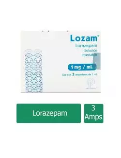 Lozam 1mg. ml. Sol Iny C 3 Amp - RX1 - RX3