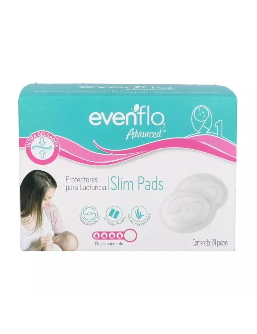 Protectores De Lactancia Evenflo Slim Pads Caja Con 24 Piezas