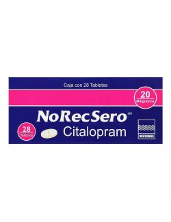 Norecsero Citalopram 20 mg Caja Con 28 Tabletas
