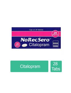 Norecsero Citalopram 20 mg Caja Con 28 Tabletas