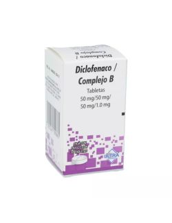 Diclofenaco / Complejo B 50 mg / 50 mg / 50 mg / 1 mg Caja Con Frasco Con 30 Tabletas