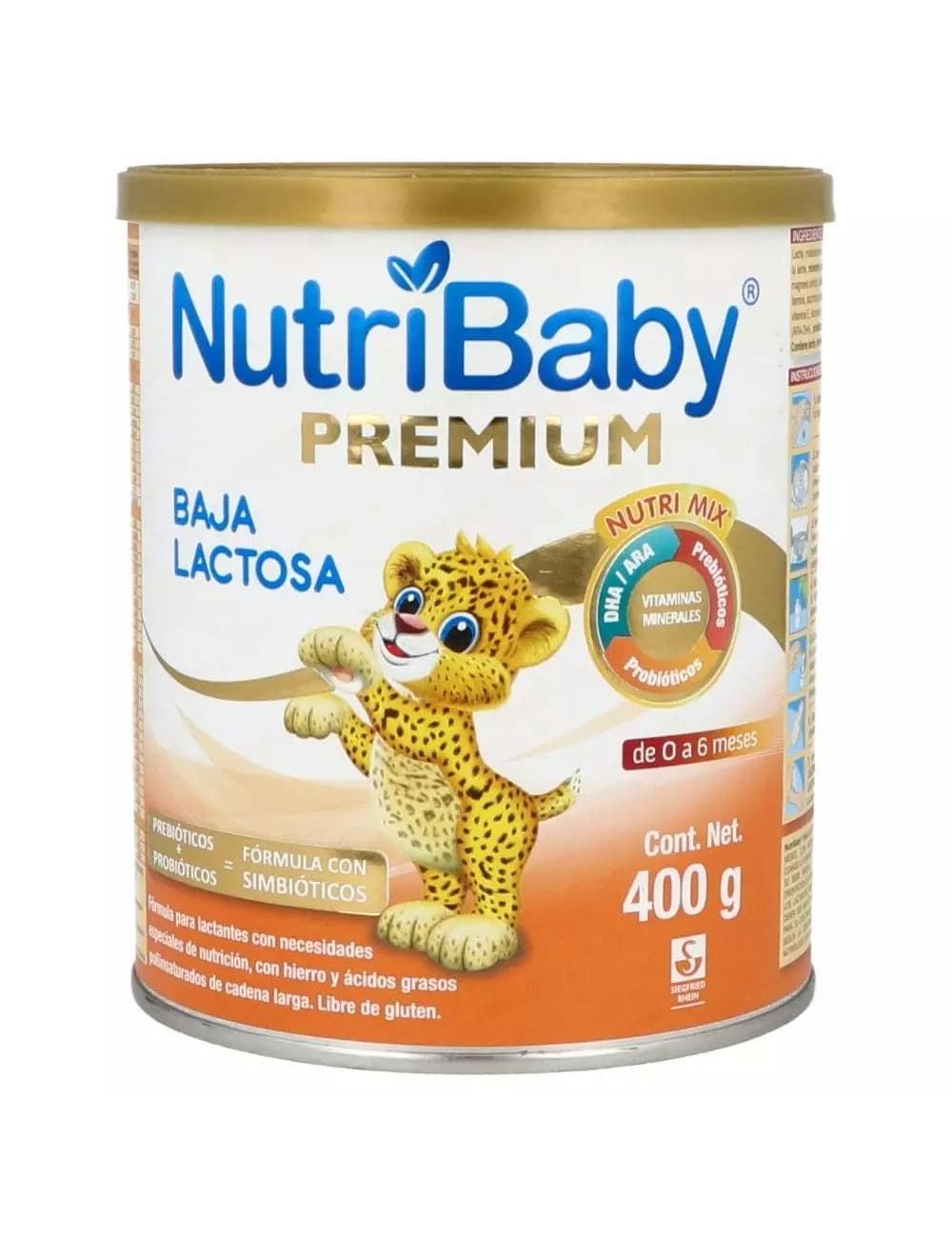 NutriBaby Premium Baja En Lactosa Polvo Lata Con 400 g