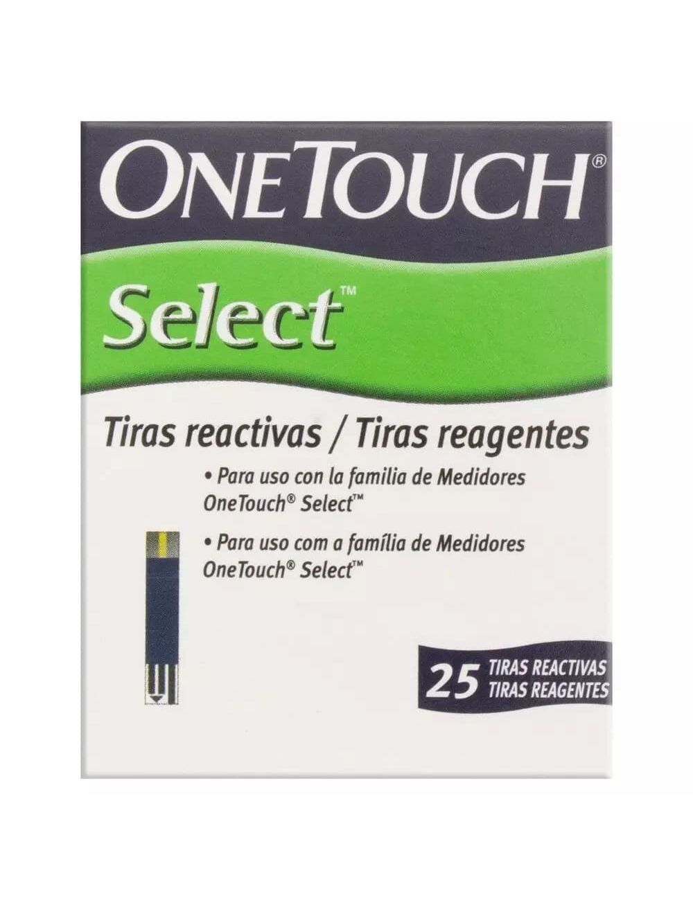 One Touch Select Tiras Reactivas Caja Con 25 Piezas