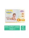 Pañales Huggies UltraConfort Unisex Etapa 2 Con 40 Piezas