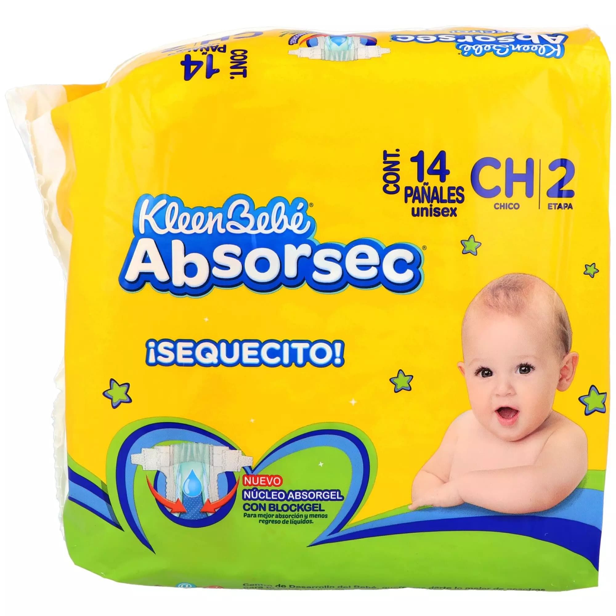 Precio Pañales Kbb absorsec Ch 14 piezas | Farmalisto MX