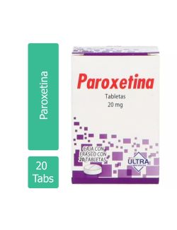 Paroxetina 20 mg. 20 Tabletas