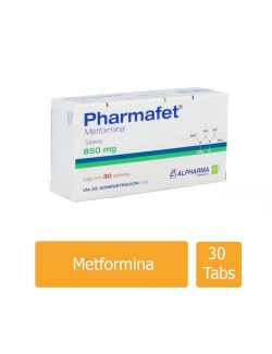 Pharmafet 850 mg Caja Con 30 Tabletas