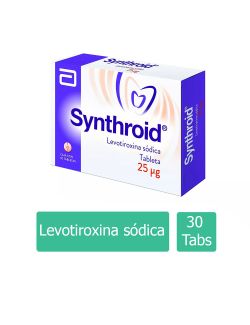 Synthroid 25 Mcg Caja Con 30 Tabletas