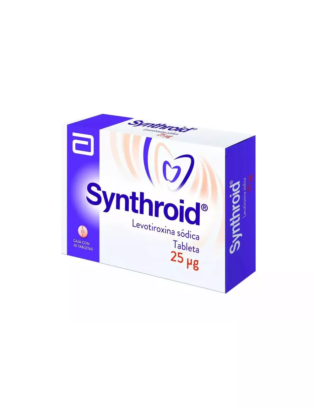 Synthroid 25 Mcg Caja Con 30 Tabletas