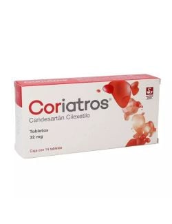 Coriatros® 32 mg - Caja con 14 Tabletas | Candesartán Cilexetilo | Siegfried Rhein