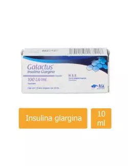 Galactus 100 UI/mL - Caja con Frasco Ámpula | Insulina Glargina | Laboratorio Pisa- RX3