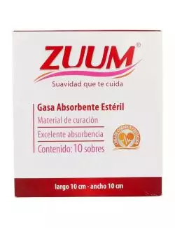 Zuum Gasa Absorbente Esterilizada 10 cm x 10 cm