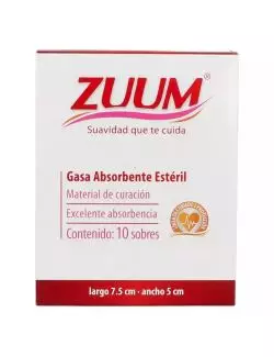 Zuum Gasa Absorbente Esterilizada