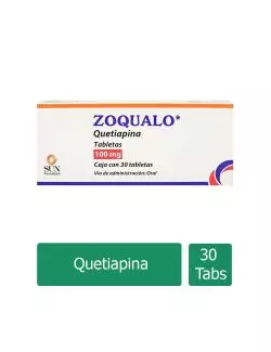 ZOQUALO® 100 mg - Caja con 30 tabletas | Quetiapina | Sun Pharma