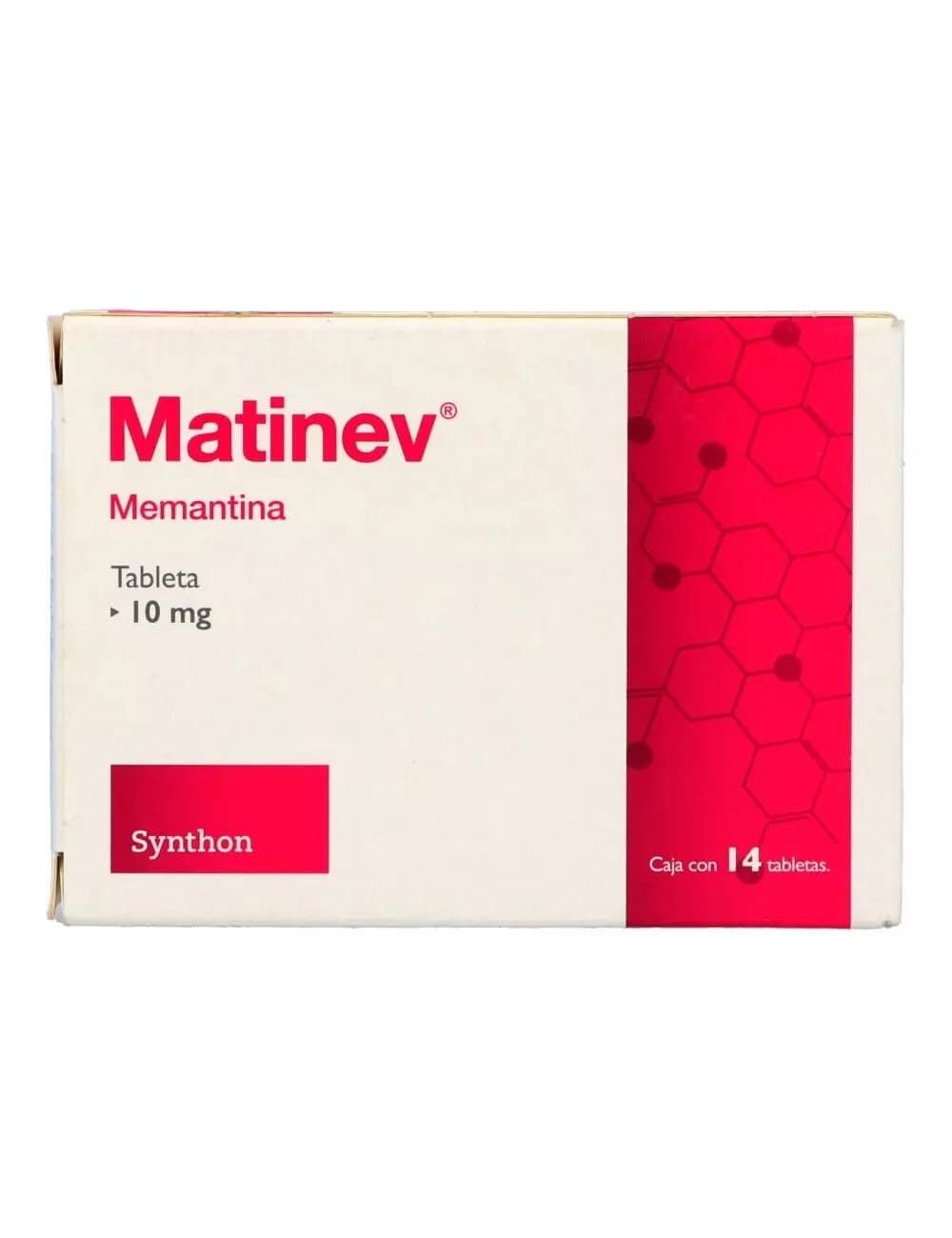 Matinev® (Memantina) 10 mg - Caja con 14 tabletas - Synthon