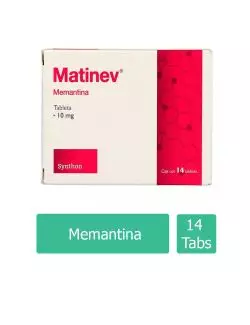 Matinev® (Memantina) 10 mg - Caja con 14 tabletas - Synthon