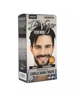 Tinte Para Hombre De La Vega Caja Con 60 mL Color Castaño Negro