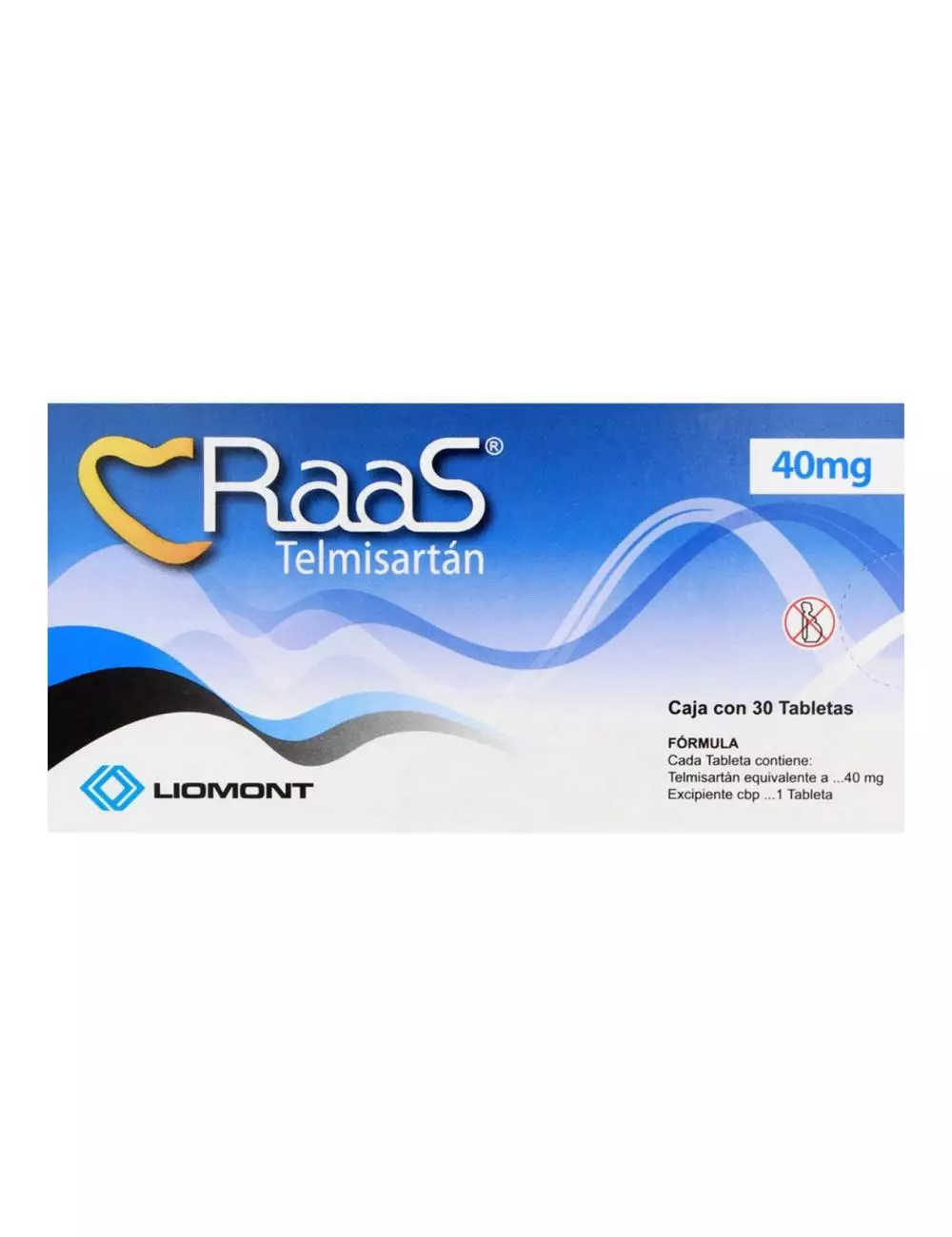 Raas 40 mg Caja Con 30 Tabletas