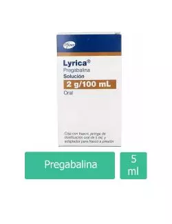 Lyrica® Solución 2 g/100 mL (Pregabalina) | Frasco 5 mL | Pfizer