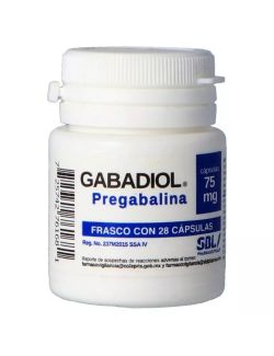 Gabadiol Pregabalina 75 mg Frasco Con 28 Cápsulas