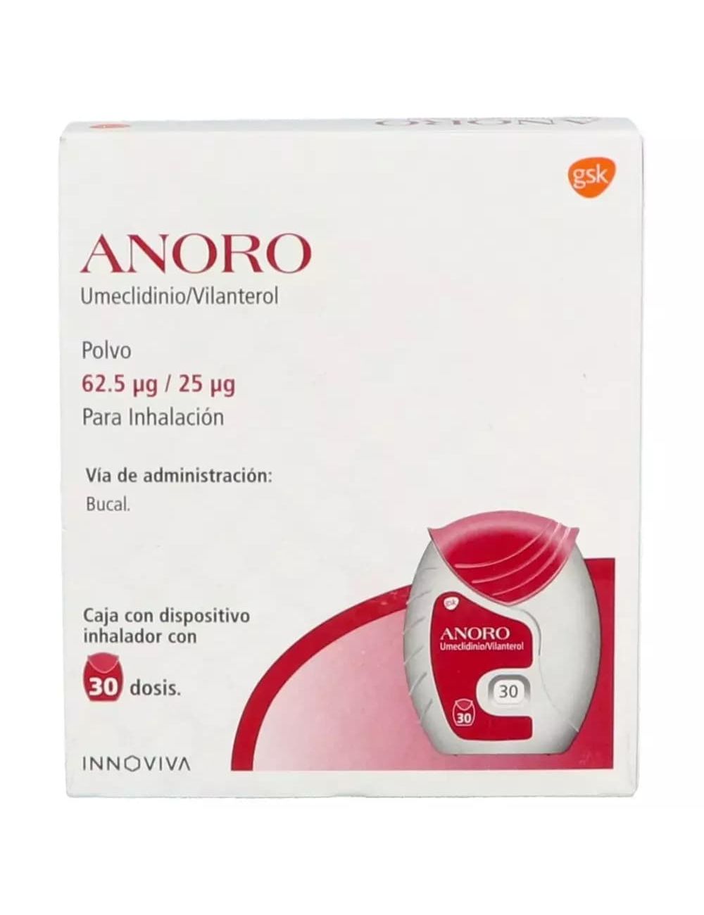 Anoro 62.5 Mcg / 25 Mcg Con 1 Dispositivo Inhalador 30 Dosis
