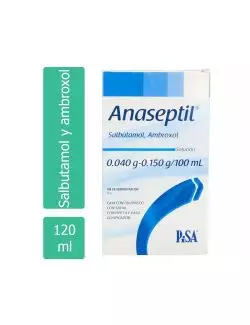 Anaseptil 0.040 / 0.150 g Solución Caja Con Frasco Con 120 mL