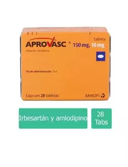 Aprovasc 150 mg / 10 mg Caja con 28 Tabletas