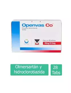 Openvas Co® 40 mg/12.5 mg (Olmesartán/Hidroclorotiazida) | 28 Tabletas | Menarini