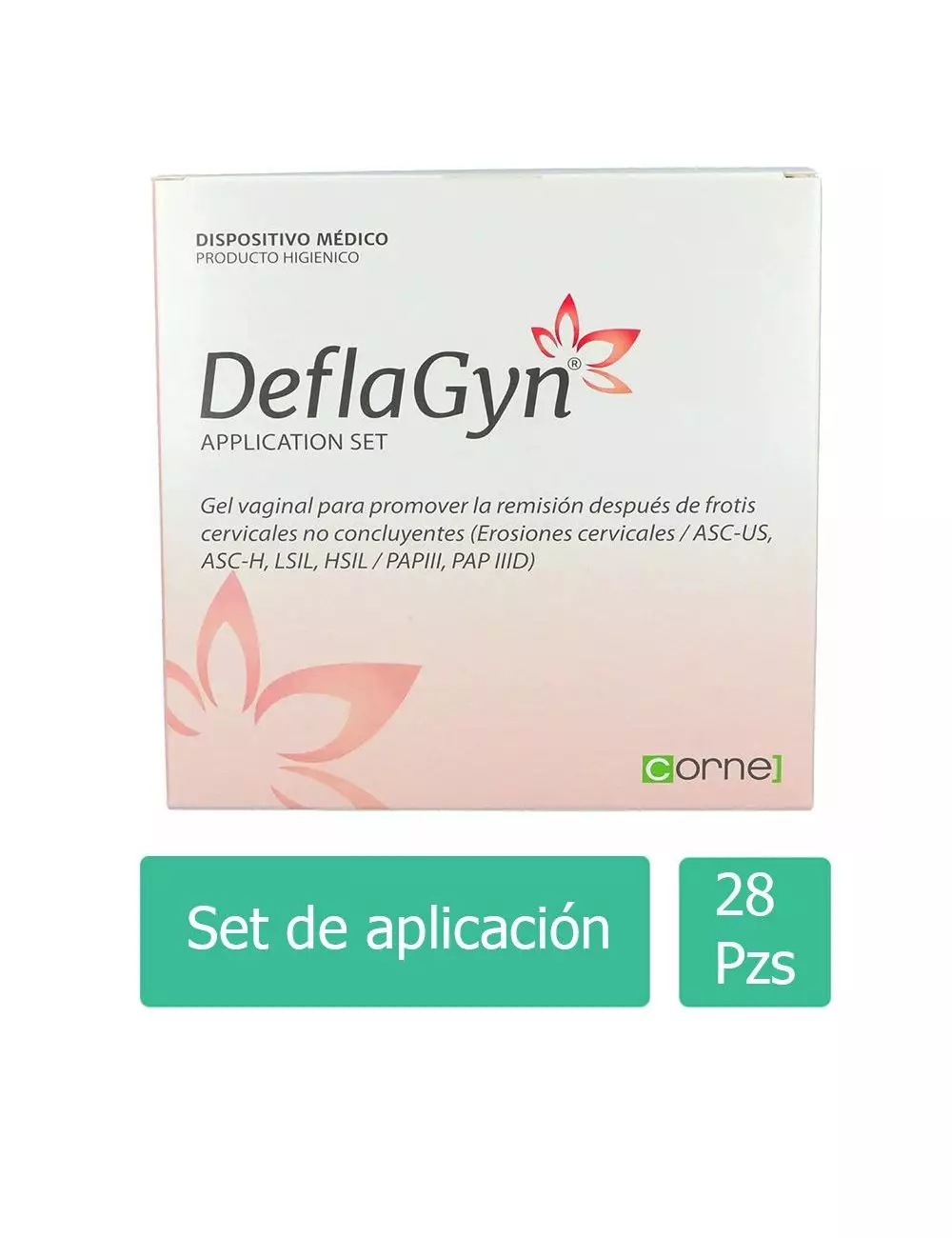 DeflaGyn® 150 ml - Gel Vaginal con 28 Aplicadores - Corne
