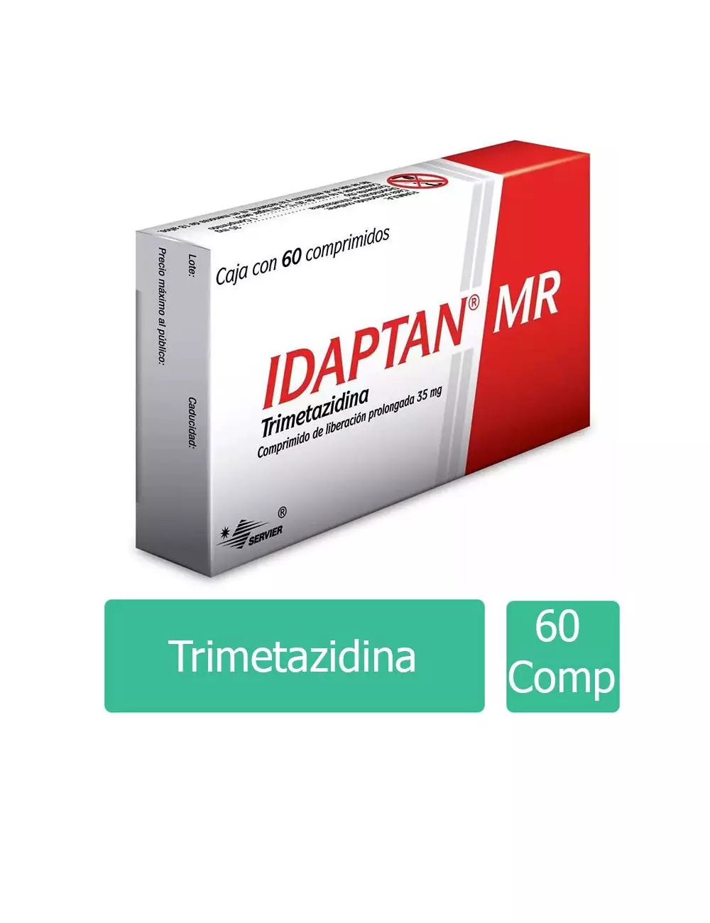 IDAPTAN® MR 35 mg - Caja con 60 Comprimidos | Trimetazidina | Servier