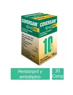 Coversam® 10mg/5mg (Perindopril/Amlodipino) - 30 comprimidos - Servier