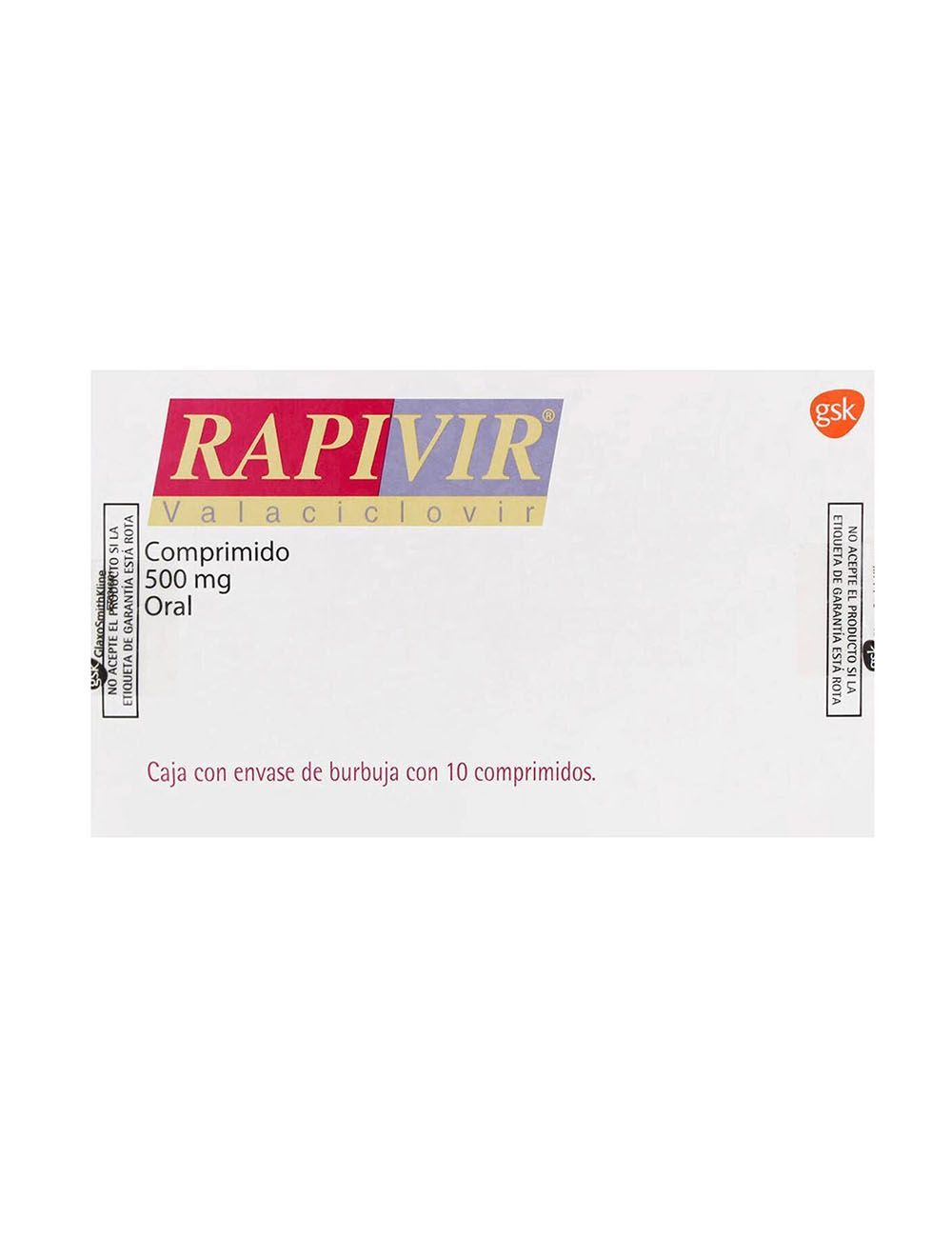 Rapivir 500 mg Caja Con 10 Comprimidos