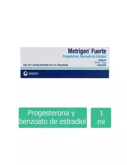 Metrigen Fuerte Solución 50mg/5mg Con 1 Jeringa Prellenada Con 1 mL