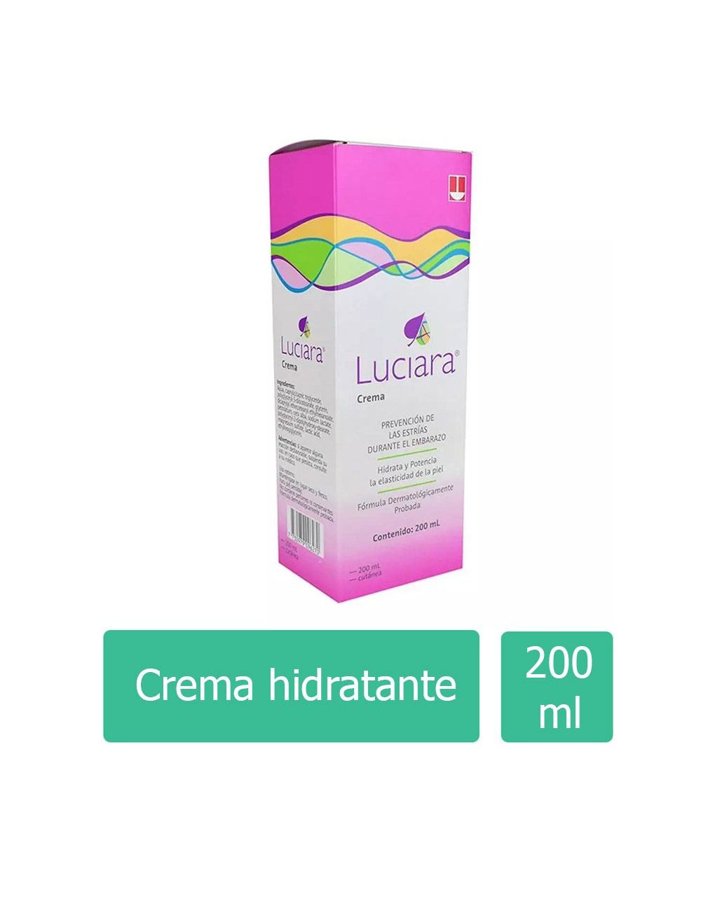 Luciara® 200 mL - Caja con tubo | Prevención de estrías durante el embarazo | Asofarma