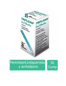 Triplixam 5 mg / 1.25 mg / 5 mg Caja Con 30 Comprimidos
