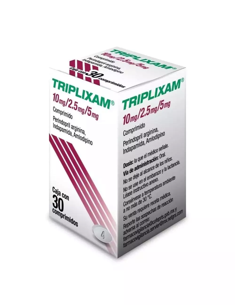 Triplixam 10 mg / 2.5 mg / 5 mg Caja Con 30 Comprimidos