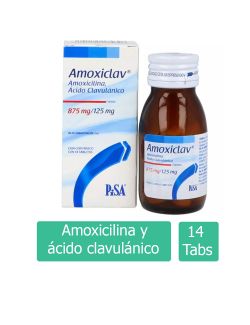 Amoxiclav-Bid 875 mg / 125 mg Frasco Con 14 Tabletas - RX2