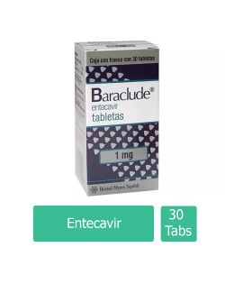 Baraclude 1 mg Frasco Con 30 Tabletas