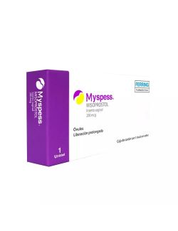 Myspess Inserto Vaginal 200 Mcg Caja De Cárton Con 1 Óvulo En Sobre - RX3