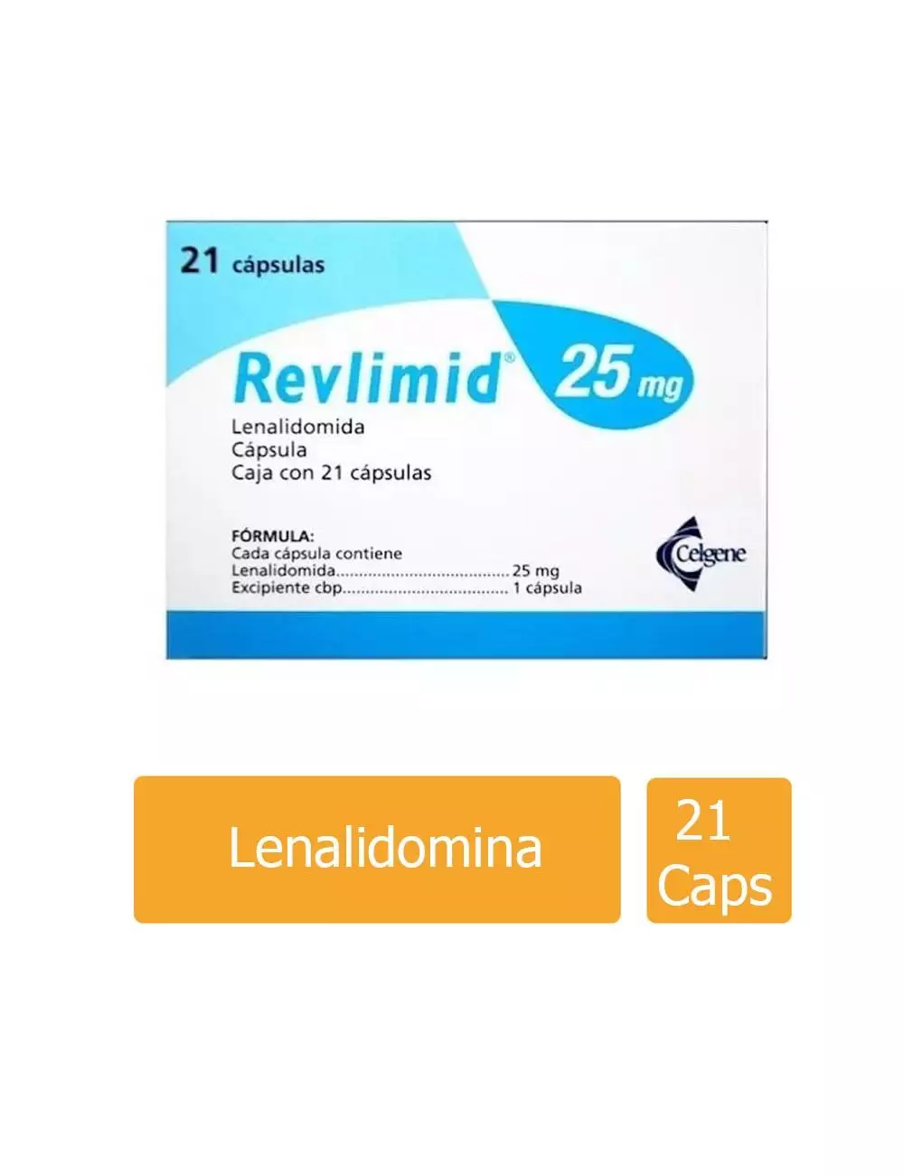 Revlimid® 25 mg (Lenalidomida) - 21 Cápsulas - Celgene