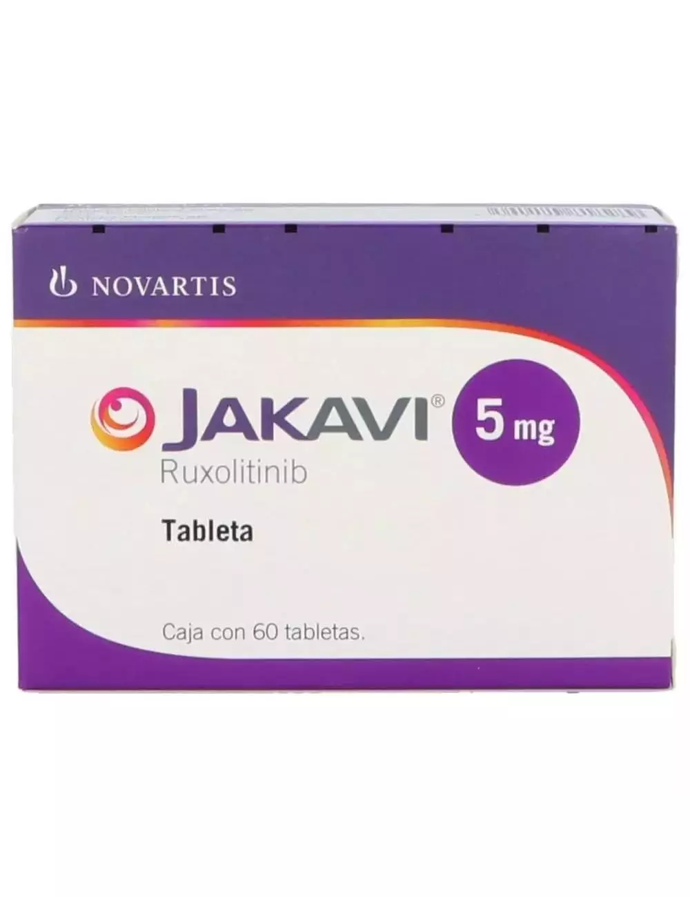 Jakavi® 5 mg (Ruxolitinib) - Caja con 60 Tabletas - Laboratorio Novartis