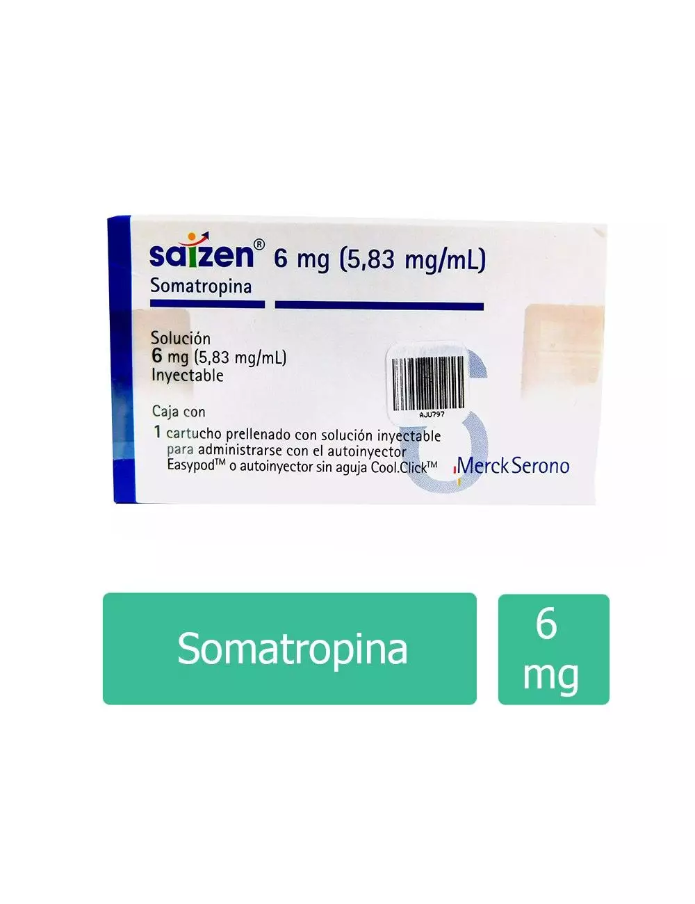 Saizen® 6 mg (Somatropina) - Cartucho Prellenado - Merck RX3