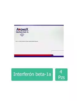 AvoneX® (Interferón beta 1a) 30 mg/5 ml - Caja con 4 Jeringas Prellenadas - Biogen - RX3